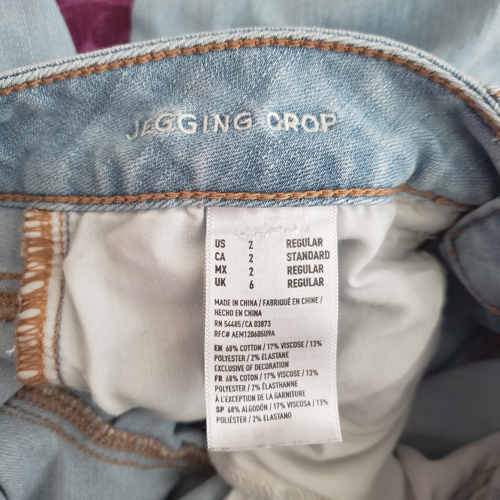 AE Distressed Jegging Crop 2R - Picture 4 of 6